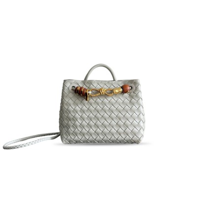 BOTTEGA VENETA SMALL ANDIAMO IN AGATE GRAY BAG 743568 (25*22*10.5cm)